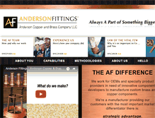 Tablet Screenshot of andersonfittings.com